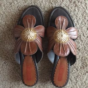 Pikolinos Leather Wedge Sandals